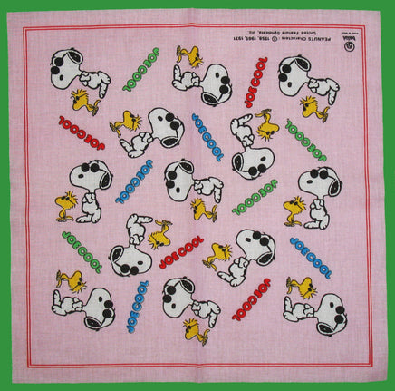 Snoopy Imported Handkerchief / Scarf / Bandanna - Joe Cool - snoopn4pnuts.com