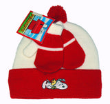 Snoopy Toddler Hat With Ties and Mittens Set (2-4X)