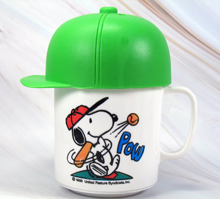 Snoopy Melamine Hat Cup With Straw Hole - Baseball - snoopn4pnuts.com