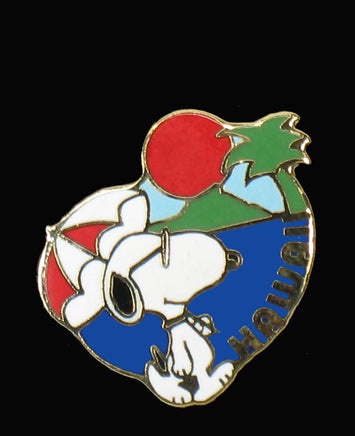 Snoopy Hawaii Cloisonne Pin - RARE! - snoopn4pnuts.com