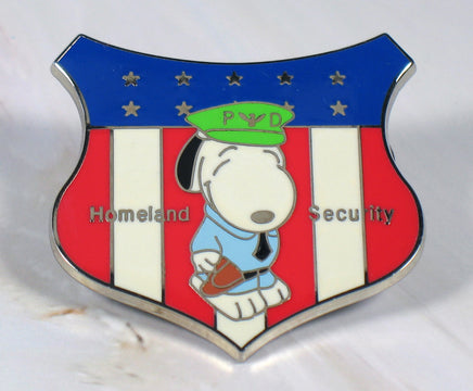 Snoopy Homeland Security PD (Police Dept.) Enamel Pin - RARE! - snoopn4pnuts.com