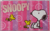Peanuts Vinyl Credit Card or License Sleeve With Sparkling Glitter Accents - Snoopy and Woodstock