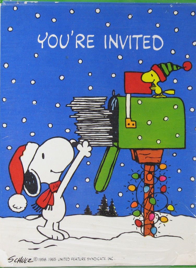 Snoopy Holiday Party Invitations