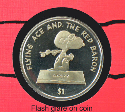 2001 Snoopy Official First Day of Issue Snoopy Stamp and $1 Niue Coin - RARE! - snoopn4pnuts.com