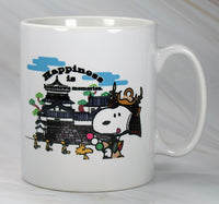 Snoopy Japanese Mug - Happiness Is Snoopy In Okazaki/Hometown Memories  RARE!
