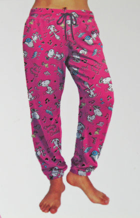 Snoopy Ladies Silky Sleep. Lounge, or Jogger Pants - snoopn4pnuts.com