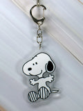 Peanuts Acrylic Swivel Key Chain - Snoopy Sitting