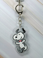 Peanuts Acrylic Swivel Key Chain - Happy Snoopy
