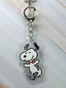 Peanuts Acrylic Swivel Key Chain - Happy Snoopy - snoopn4pnuts.com