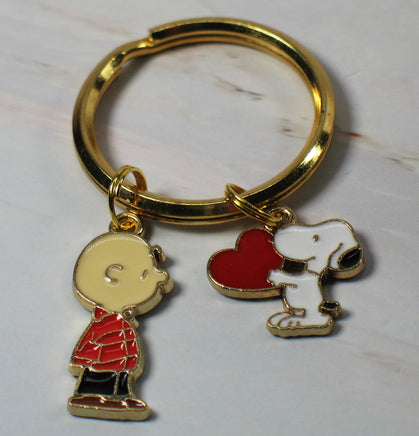 Charlie Brown and Snoopy Metal and Enamel Key Chain (2 Pendants) - snoopn4pnuts.com