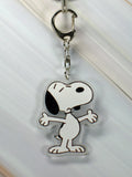 Peanuts Acrylic Swivel Key Chain - Here's Snoopy!