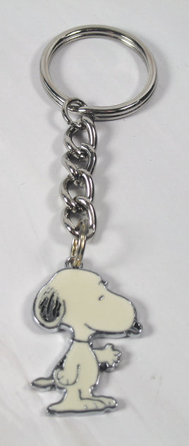 Snoopy Shaking Hands Silver Plated Holographic Key Chain - snoopn4pnuts.com