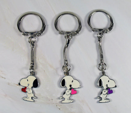 Snoopy's Heart Silver Plated Key Chain - snoopn4pnuts.com