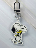 Peanuts Acrylic Swivel Key Chain - Snoopy Hugs Woodstock