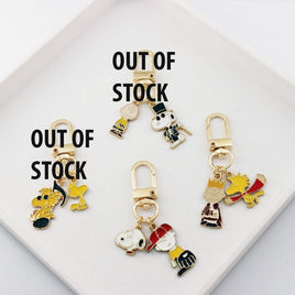 Peanuts Double Pendant Swivel Metal Key Chain - snoopn4pnuts.com