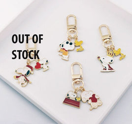 Peanuts Double Pendant Swivel Metal Key Chain - snoopn4pnuts.com