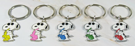 Snoopy Joe Cool Sax Metal and Enamel Key Chain - snoopn4pnuts.com