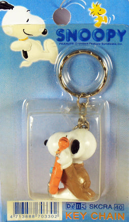 Snoopy Imported PVC Key Chain - Bass Player - snoopn4pnuts.com
