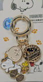 Peanuts 70th Anniversary Double Ring Metal Key Chain - Charlie Brown and Snoopy