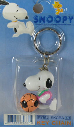 Snoopy Imported PVC Key Chain - Soccer Player - snoopn4pnuts.com