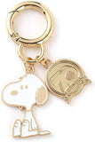 Peanuts 70th Anniversary Double Ring Metal Key Chain - Snoopy Sitting