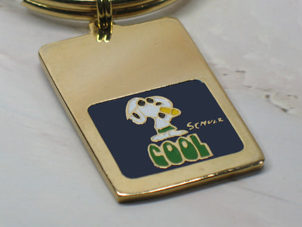 Snoopy Joe Cool Cloisonne Pendant Key Chain - snoopn4pnuts.com