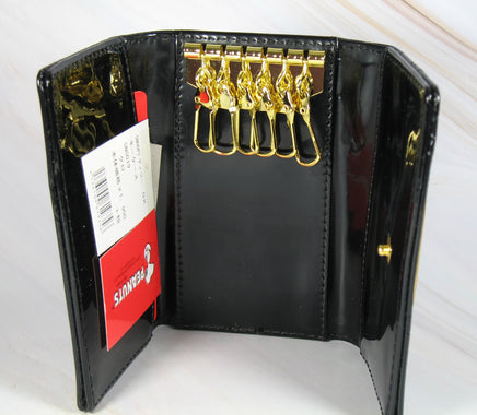 Snoopy Embossed Patent Leather - Like Wallet Key Holder - snoopn4pnuts.com