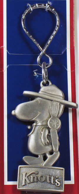 Knott's Camp Snoopy Pewter Key Chain / Ornament / Wall Decor - Over 4" Long! - snoopn4pnuts.com