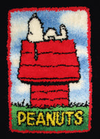 Peanuts Latch Hook Rug / Wall Hanging - Snoopy's Doghouse (Completed/Ready To Hang) - RARE!