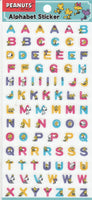 Snoopy Clear-Backed Holographic Alphabet Stickers - 78 Stickers!