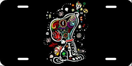 Snoopy Metal License Plate - Paisley Dog - snoopn4pnuts.com
