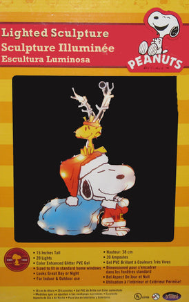 Snoopy Santa Indoor Pre-Lit Christmas Window Decor (Ships In Manfacturer's Plain White Box)