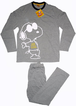 Snoopy Joe Cool Jersey Knit Long Sleeve Shirt and Lounge Pants Set - snoopn4pnuts.com