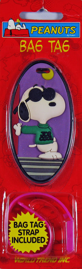 Snoopy Joe Cool PVC Luggage Tag - snoopn4pnuts.com