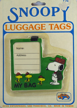 Snoopy Vintage Luggage Tag - snoopn4pnuts.com