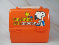 Vintage Dome Lunch Box - Lunchtime With Snoopy (One Latch Missing/Still Closes Securely)