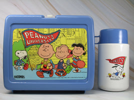 Vintage Peanuts University Lunch Box and Thermos Bottle - snoopn4pnuts.com