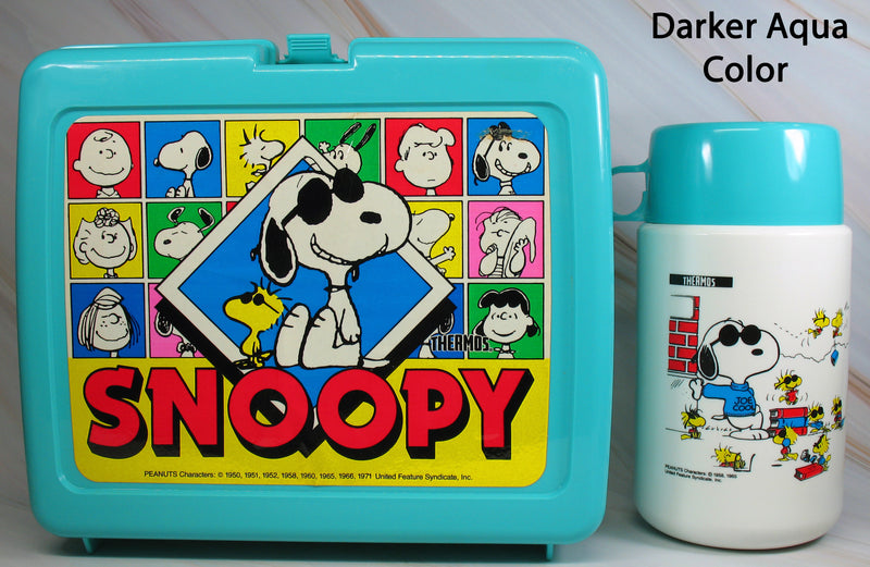 Vintage Peanuts University Lunch Box and Thermos Bottle