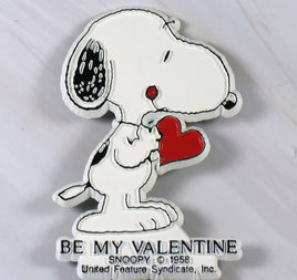 Peanuts 1970's Valentine's Day Rubber Magnet - Snoopy Be My Valentine - snoopn4pnuts.com
