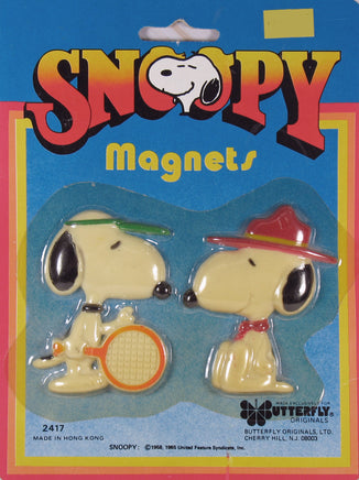 Snoopy Tennis Player And Snoopy Beagle Scout Magnet Set (Discolored)