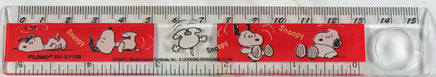 Snoopy 6" Clear Acrylic Ruler With Magnifier (Lightly Used) - snoopn4pnuts.com