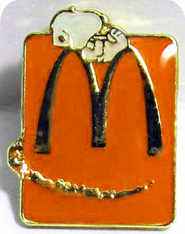 Mcdonald's Arch Lapel Pin - Snoopy (Orange)