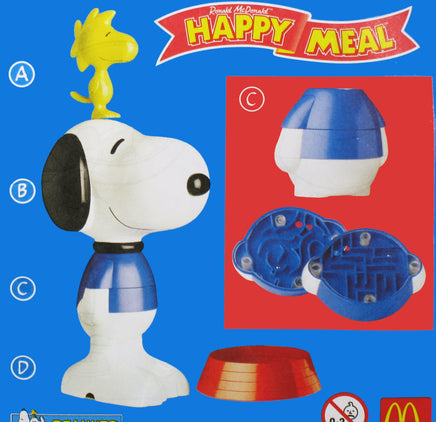 2001 Snoopy McDonald's Happy Meal Prototype Toy Set - "Mega Game Snoopy" Promotion (Includes Original Hand - Written Order!) VERY RARE! - snoopn4pnuts.com