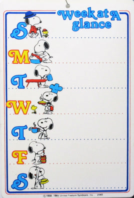 Snoopy Write - On Memo Board - snoopn4pnuts.com