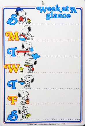 Snoopy Write - On Memo Board - snoopn4pnuts.com