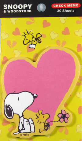 Peanuts Die - Cut Memo Pad - Snoopy's Heart - snoopn4pnuts.com