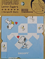 Snoopy Mini Folding Note Card Set - 20 Cards! (No Envelope Required!) - snoopn4pnuts.com