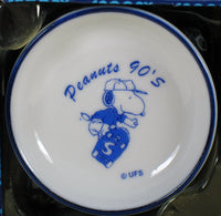 Peanuts Mini China Plate With Stand - 1990's Skateboarding
