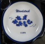 Peanuts Mini China Plate With Stand - Woodstocks Flying