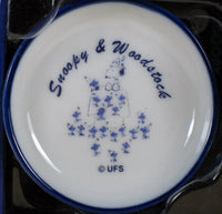 Peanuts Mini China Plate With Stand - Snoopy and Woodstock Party - snoopn4pnuts.com
